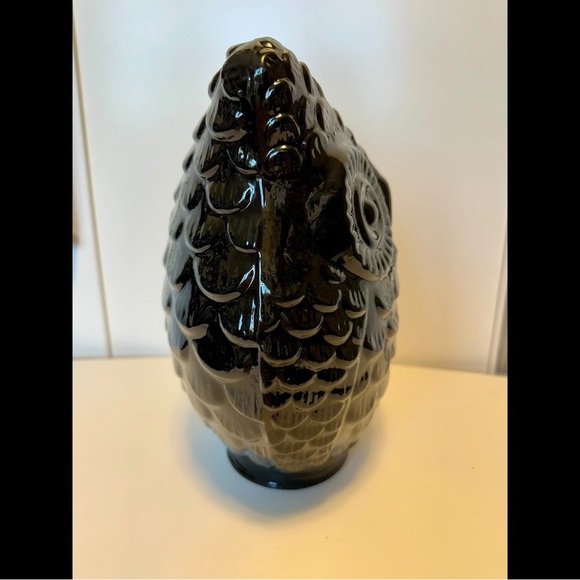 Large Black Owl Glass Tabletop Home Decor - Picture 2 of 8